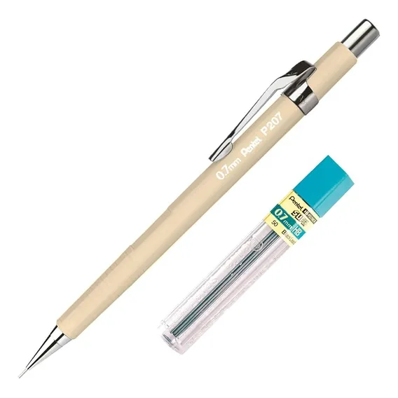 Lapiseira Pentel Sharp P207 0,7mm Bege Cores Japonesas Foto 1