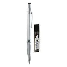 Lapiseira Técnica 2.0mm Prata + 1 Tubo Com 6 Grafites Brw Foto mini  2