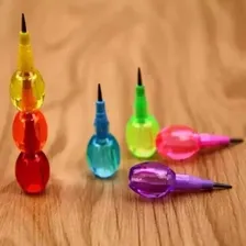 Lapiseira Troca Ponta Colorida 4 Un Bolinhas De Cristal Foto mini 4
