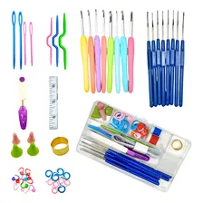 Lar das Fitas Kit agulha crochê Completo 16 Agulhas Soft Cabo Emborrachado Kit De Acessórios x53 Foto mini 1