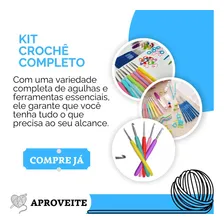 Lar das Fitas Kit agulha crochê Completo 16 Agulhas Soft Cabo Emborrachado Kit De Acessórios x53 Foto mini 3