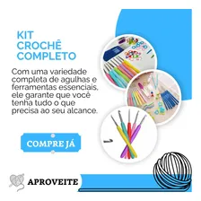 Lar das Fitas Kit agulha crochê Completo 16 Agulhas Soft Cabo Kit De Acessórios x53 Foto mini  3