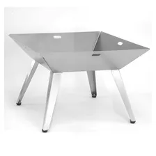 Lareira Externa Pira Tocheiro Quadrada- Pés 250mm Em Inox Foto mini 1