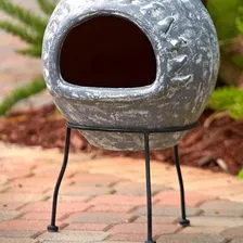 Lareira Lenha Maya Argila Chaminé Suporte Aquecedor Completo Área Interna Externa Ecológica Pré-montada Fogo Estilo Rústico Jardim Decoração Aquecer Inverno Frio Foto mini  3