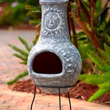 Lareira Lenha Maya Argila Chaminé Suporte Aquecedor Completo Área Interna Externa Ecológica Pré-montada Fogo Estilo Rústico Jardim Decoração Aquecer Inverno Frio Foto mini 4