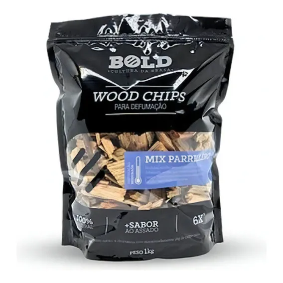 Lascas Lenha Para Defumação Mix Parrillero 1kg - Bold Brasa Foto 1