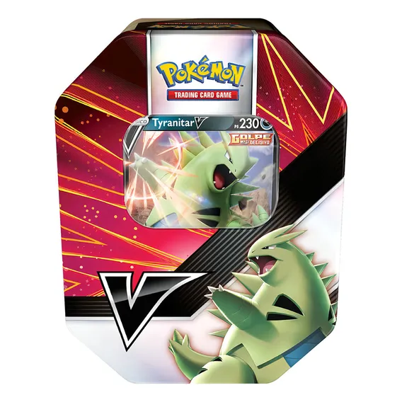 Lata Carta Pokémon Astros Cintilantes Tyranitar V Ee9 Copag Foto 1