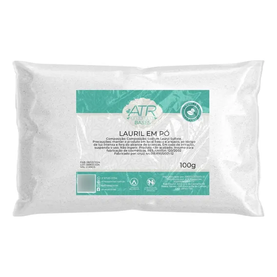 Lauril Em Pó Agente Espumante Tensoativo Atr 100g Foto 1