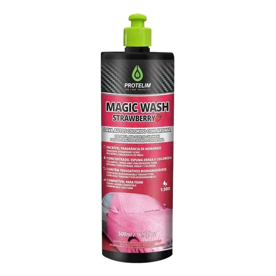 Lava Autos C/aroma Magic Wash Strawberry 500ml Protelim Foto 1