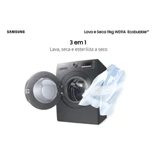 Lava E Seca Samsung Wd11a Com Ecobubble Inox Look 11kg 220V Foto mini  2