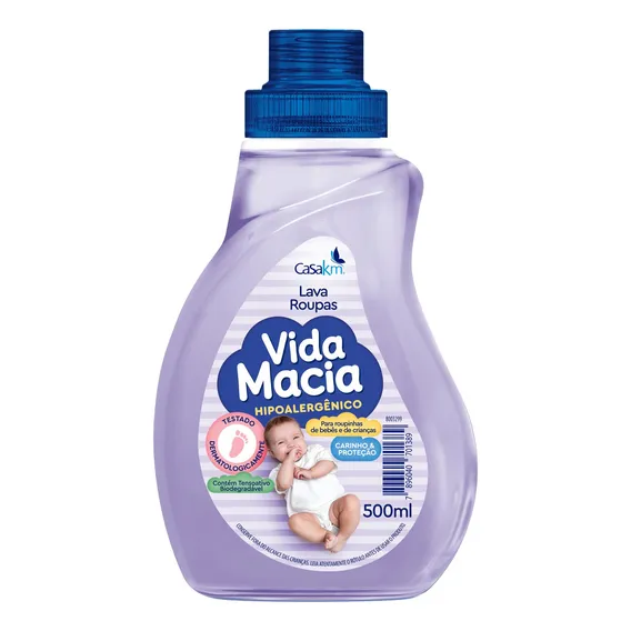 Lava Roupas Liquido Vida Macia 500ml Foto 1