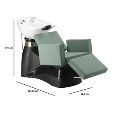 Lavat贸rio Cabelereiro Porcelana Apoio P茅s Verde Dompel Class Foto mini 4