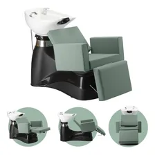 Lavat贸rio Cabelereiro Porcelana Apoio P茅s Verde Dompel Class Foto mini 1