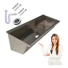 Lavatorio Coletivo Inox 1,50 Metros - Oficinox Foto mini 1