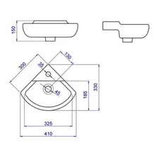 Lavat贸rio Izy L101 Canto 30x33x41cm Branco Deca Foto mini 3