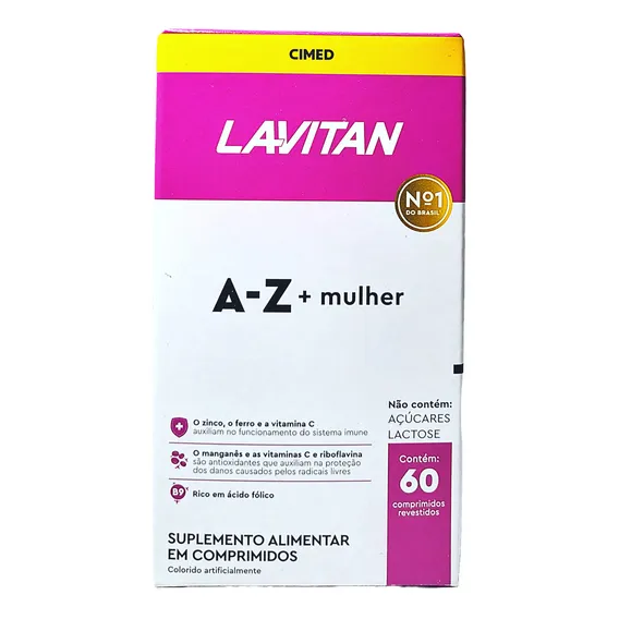 Lavitan A-Z Mulher com 60 Comprimidos Suplemento Vitaminico Foto 1