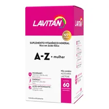 Lavitan Mulher Suplemento Vitamínico Mineral 60cp Sabor Sem Sabor Foto mini 1