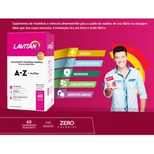 Lavitan Mulher Suplemento Vitamínico Mineral 60cp Sabor Sem Sabor Foto mini 3