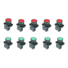Lay5-ea42 Lay5-ea31 Botão De Pulso Vm/vd 22mm Com 10 Peças Foto  mini 1