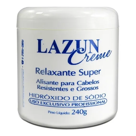 Lazun Creme Relaxante Alisante Super 240g Hidr贸xido De S贸dio Foto 1