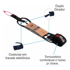 Leash Strep Cordinha Funboard Surf 8' Wet Dreams 2 Giradores Foto mini 4