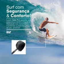 Leash Surf Big Wave 7' Pés 7mm Preto Duplo Girador Injetado Cordinha Ondas Grande Super Resistente Leash Injetado Preto Soul Fins 7 Pés Pranchinha Funboard Foto mini 2