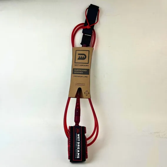 Leash Wet Dreams Comp Cord 6'6 X 6mm Premium Wet Dreams Cor Vermelho Foto 1