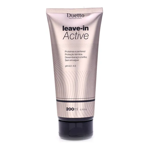 Leave-in Active S/enxague Termo Ativado Duetto Professional 200ml Foto 1