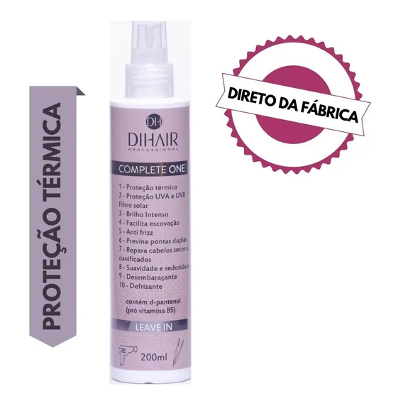 Leave-in Protetor Térmico Complete One - Dihair Cor De Cabelo Foto 1