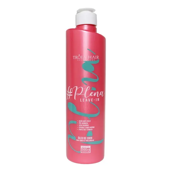 Leave In Sem Enxague Protetor Térmico Plena Tróia Hair 500ml Foto 1