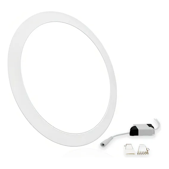 Led Painel Plafon Embutir 25w Redondo Luz Branco Neutro Cor Branco/Neutro 110V/220V (Bivolt) Foto 1