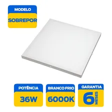 Led Painel Plafon Sobrepor 36w 40x40 Quadrado Branco Frio 110V/220V Foto mini 3