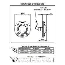 Led Para Piscina Smd 9w Rgb - Sodramar - Cabo 1,5 Metros Foto mini 4