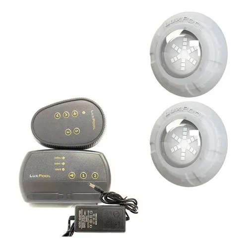 Led Piscina Kit 2 Led Rgb 9w Luxpool + Central Compacta Foto 1