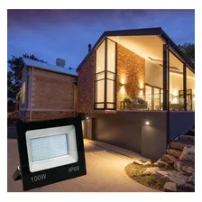 Led Refletor 100w Holofote Bivolt Prova D'água Ip66 Frio Luz 6500k Foto mini 4