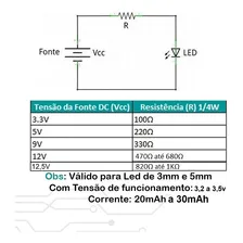Led Rgb 5mm Pisca Piscante Alto Brilho Flash - Kit 50 Peças Foto mini 3
