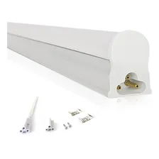 Led Tubular T5 30cm 6w C/ Calha Acoplada Completa Quente 3k Luz Branco-quente 110v/220v (bivolt) Foto mini 1