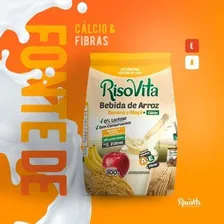 Leite De Arroz Em Pó Banana E Maçã Risovita Caixa 10 Sachês Foto mini  3