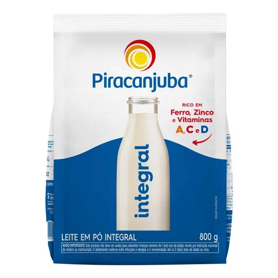 Leite Pó Integral Piracanjuba Pacote 800g Foto 1