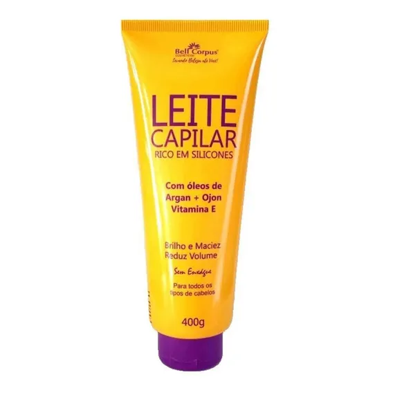 Leite Siliconizado Sem Enxágue C/ Óleo De Argan 400ml Apinil Foto 1
