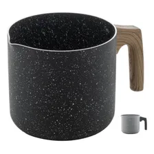 Leiteira Fervedor Caneco Antiaderente Cerâmica - Preto Foto  mini 1