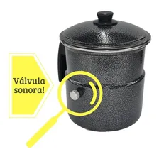 Leiteira, Fervedor Leite Com Apito, Inderramável 2 Litros Cor Cinza Craqueado Foto mini 2