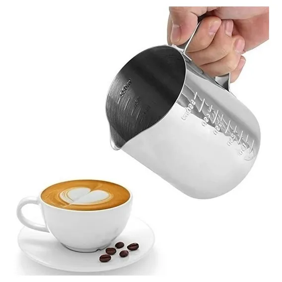 Leiteira Pitcher Para Cafe Barista Cappuccino 600ml Aço Inox Foto 1