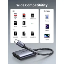 Leitor Cartão Memória Ugreen Usb C Para Cartão Micro Sd E Sd Foto mini  3