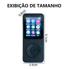Leitor De Mp3 E Mp4 Com Tela De 1,77'' Iigenai Type-c Cor Vermelho Foto mini  2