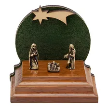 Lembrança Presépio Natal Mini Verde Em Madeira Foto mini 1