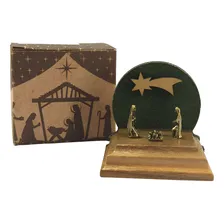 Lembrança Presépio Natal Mini Verde Em Madeira Foto mini 4