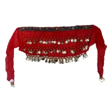 Lenço De Moeda Para Dança Do Ventre! Garantida! Cor Vermelho Foto mini 1