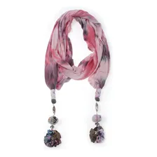 Lenço Pashmina Manta Cachecol Gola Pompom Inverno Feminino Foto mini 1