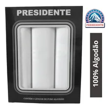 Lenço Presidente Branco 100% Algodão Masculino Cx Com 3 Unid Foto mini  3